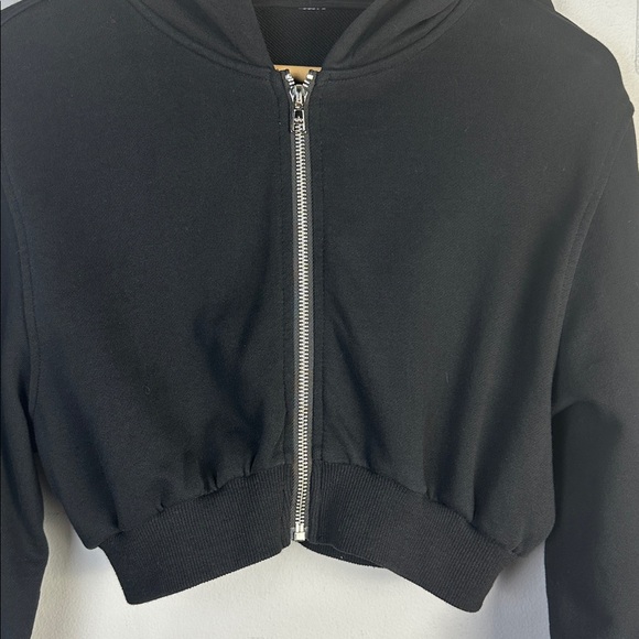 Alo Yoga Sweet Escape Zip Up S Hoodie French Terry Cropped Sweatshirt Athleisure - Picture 4 of 16